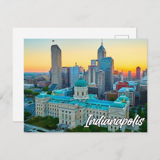 Indianapolis, Indiana, VS Briefkaart (Voorkant / Achterkant)