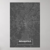 Indianapolis, Indiana (zwart wit) Poster (Voorkant)