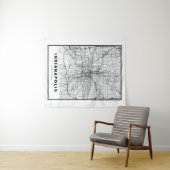 Indianapolis-kaart Wandkleed (In Situ (horizontaal))