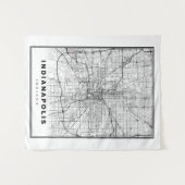 Indianapolis-kaart Wandkleed (Voorkant (horizontaal))
