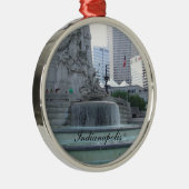 Indianapolis-kerstversiering Metalen Ornament (Rechts)