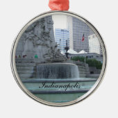 Indianapolis-kerstversiering Metalen Ornament (Voorkant)