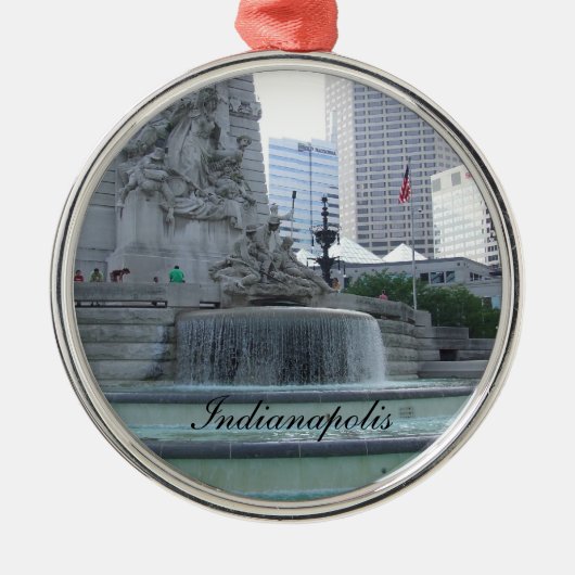 Indianapolis-kerstversiering Metalen Ornament (Voorkant)
