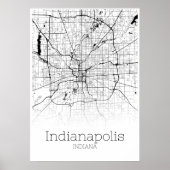 Indianapolis Map - Indiana - City Map Poster (Voorkant)