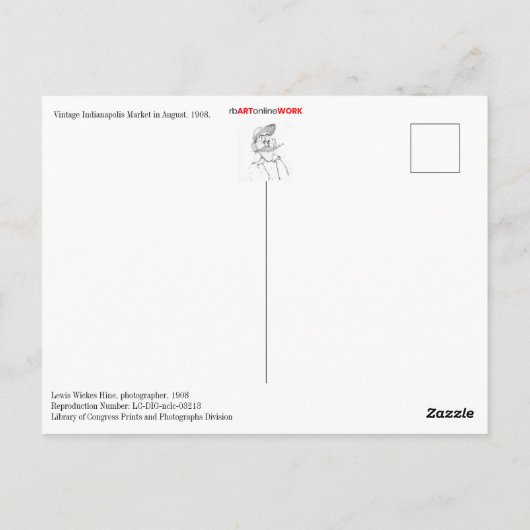 Indianapolis-markt Briefkaart (Achterkant)