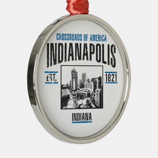 Indianapolis Metalen Ornament (Rechts)