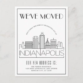 Indianapolis Modern Deco | Adreswijziging Aankondigingskaart