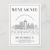 Indianapolis Modern Deco | Adreswijziging Aankondigingskaart (Voorkant)
