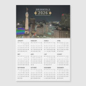 Indianapolis Monument 2026 Kalender Magnet (Voorkant)