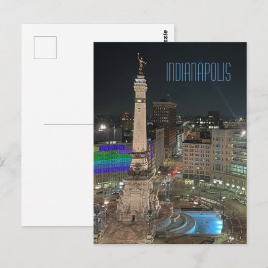 Indianapolis-monument Briefkaart (Voorkant / Achterkant)
