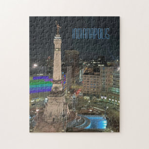 Indianapolis Monument Circle Jigzaag Puzzle Legpuzzel