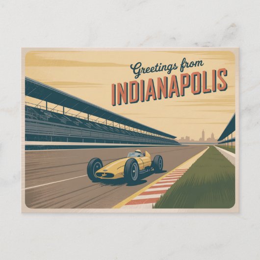 Indianapolis motor speedway briefkaart (Voorkant)