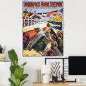 Indianapolis Motor Speedway Vintage Poster (Thuiskantoor)