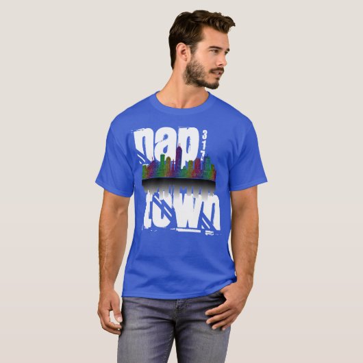 Indianapolis (Nap Town) Indiana 317 T-shirt (Voorkant volledig)