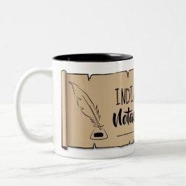 Indianapolis notaris openbare doezelaar tweekleurige koffiemok