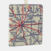 Indianapolis op kaart keramisch ornament (Rechts)