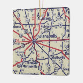 Indianapolis op kaart keramisch ornament (Links)
