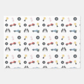 Indianapolis Race Car Racebaan Twee snelle eerste  Inpakpapier Vel (Voorkant)