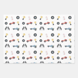 Indianapolis Race Car Racebaan Twee snelle eerste  Inpakpapier Vel