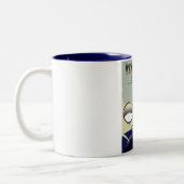 Indianapolis-reisposter voor oldtimers tweekleurige koffiemok (Links)