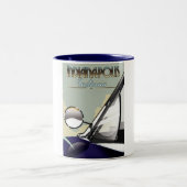 Indianapolis-reisposter voor oldtimers tweekleurige koffiemok (Center)