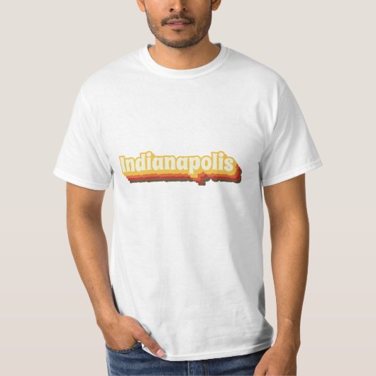 Indianapolis Retro tekst T-shirt (Voorkant)