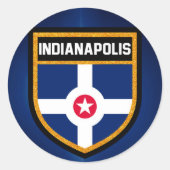 Indianapolis Ronde Sticker (Voorkant)
