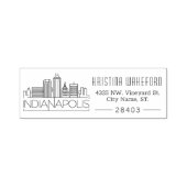 Indianapolis Skyline | Aangepast adres Zelfinktende Stempel (Design)
