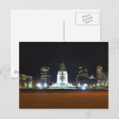 Indianapolis Skyline bij nacht Briefkaart (Voorkant / Achterkant)