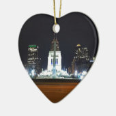 Indianapolis Skyline bij nacht Keramisch Ornament (Links)