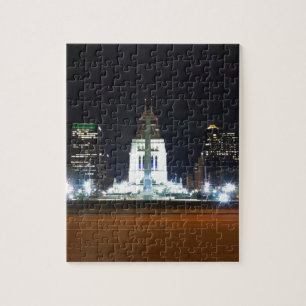 Indianapolis Skyline bij nacht Legpuzzel