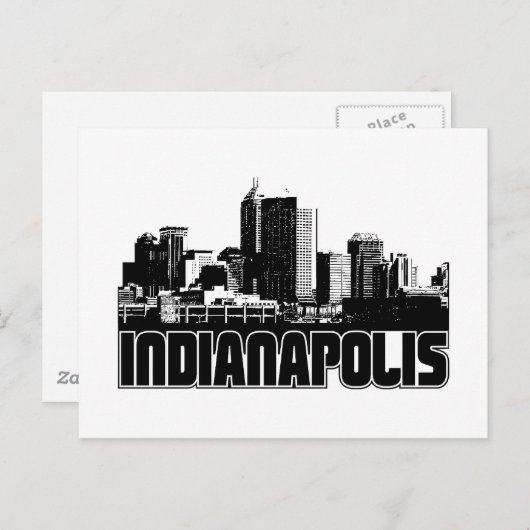 Indianapolis Skyline Briefkaart (Voorkant / Achterkant)