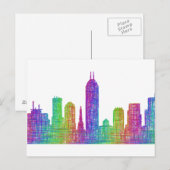 Indianapolis skyline briefkaart (Voorkant / Achterkant)