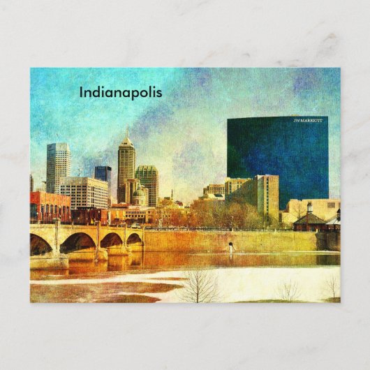 Indianapolis Skyline Briefkaart (Voorkant)