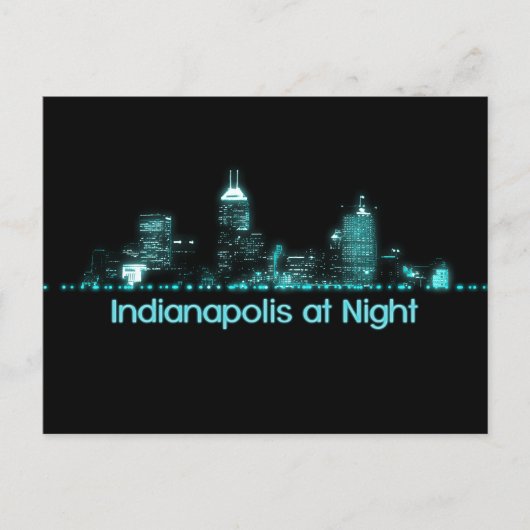 Indianapolis Skyline Briefkaart (Voorkant)
