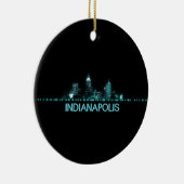 Indianapolis Skyline Keramisch Ornament (Rechts)