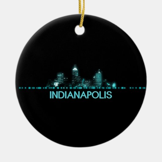 Indianapolis Skyline Keramisch Ornament (Voorkant)