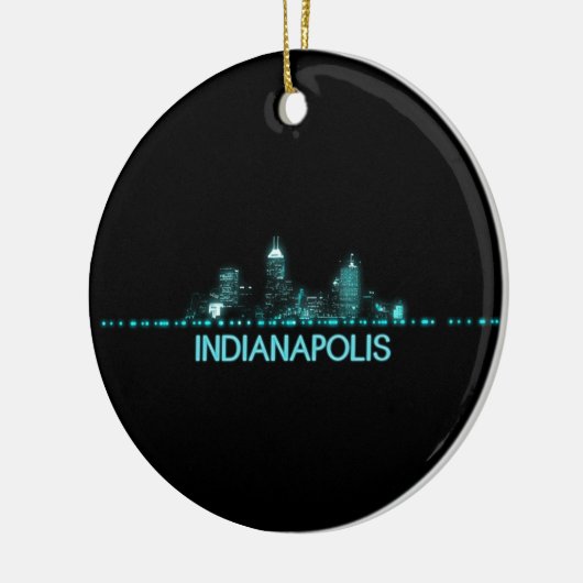Indianapolis Skyline Keramisch Ornament (Links)