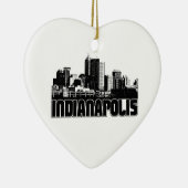Indianapolis Skyline Keramisch Ornament (Rechts)