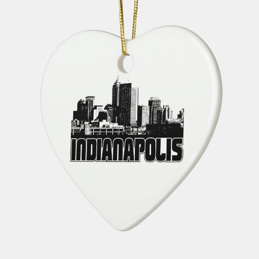 Indianapolis Skyline Keramisch Ornament (Links)