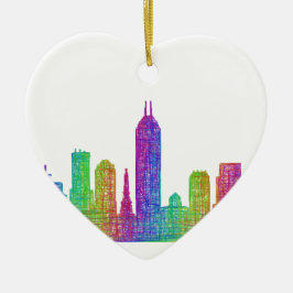 Indianapolis skyline keramisch ornament