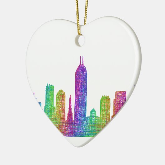 Indianapolis skyline keramisch ornament (Links)