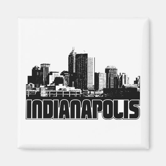 Indianapolis Skyline Magneet (Voorkant)