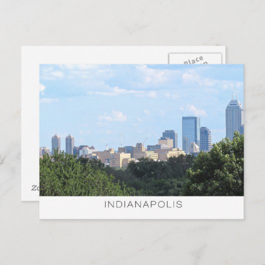 Indianapolis Skyline Postcard Briefkaart (Voorkant / Achterkant)