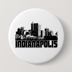 Indianapolis Skyline Ronde Button 7,6 Cm