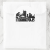 Indianapolis Skyline Ronde Sticker (Tas)