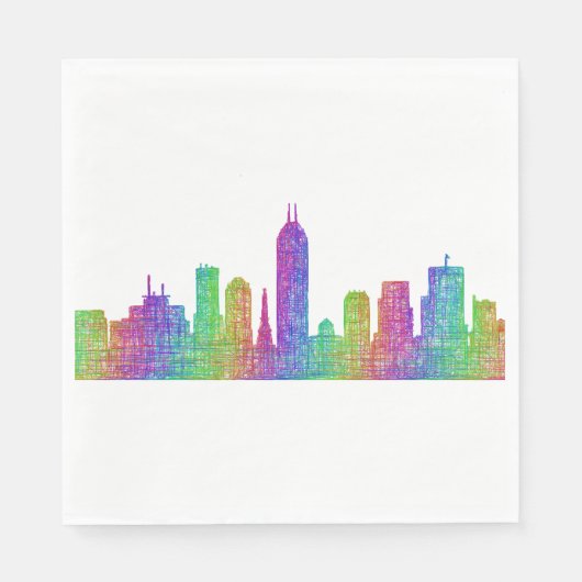 Indianapolis skyline servetten (Voorkant)