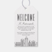 Indianapolis Skyline | Welkomstberichten — Labels Cadeaulabel (Voorkant)