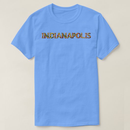 Indianapolis stad fruitstijl t-shirt (Design voorkant)