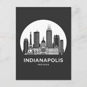 Indianapolis Stad Indiana Briefkaart